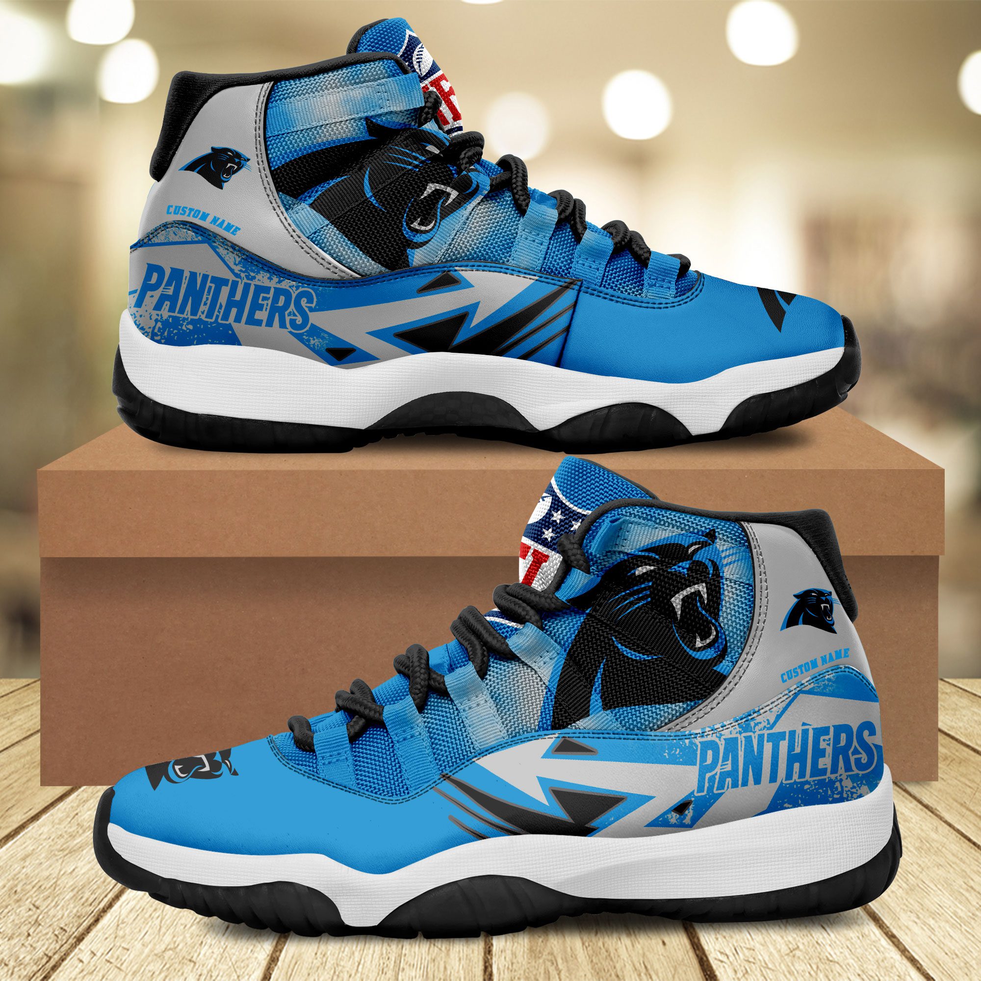 Carolina-Panthers-Big-Logo-NFL-Personalized-JD11-Sneaker-Basketball-Shoes Carolina Panthers Big Logo NFL Personalized JD11 Sneaker Basketball Shoes