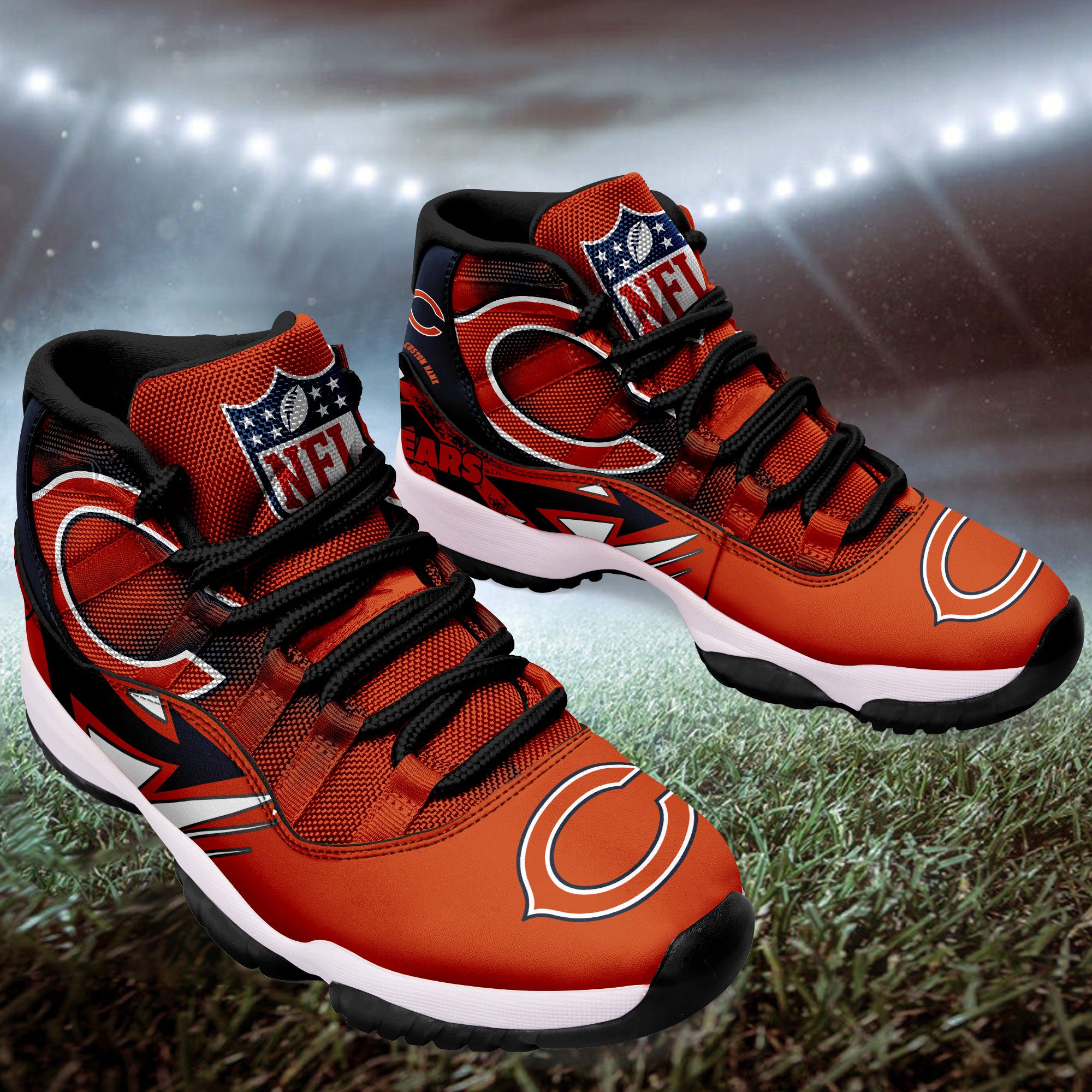 Chicago-Bears-Big-Logo-NFL-Personalized-JD11-Sneaker-Basketball-Shoes-1
