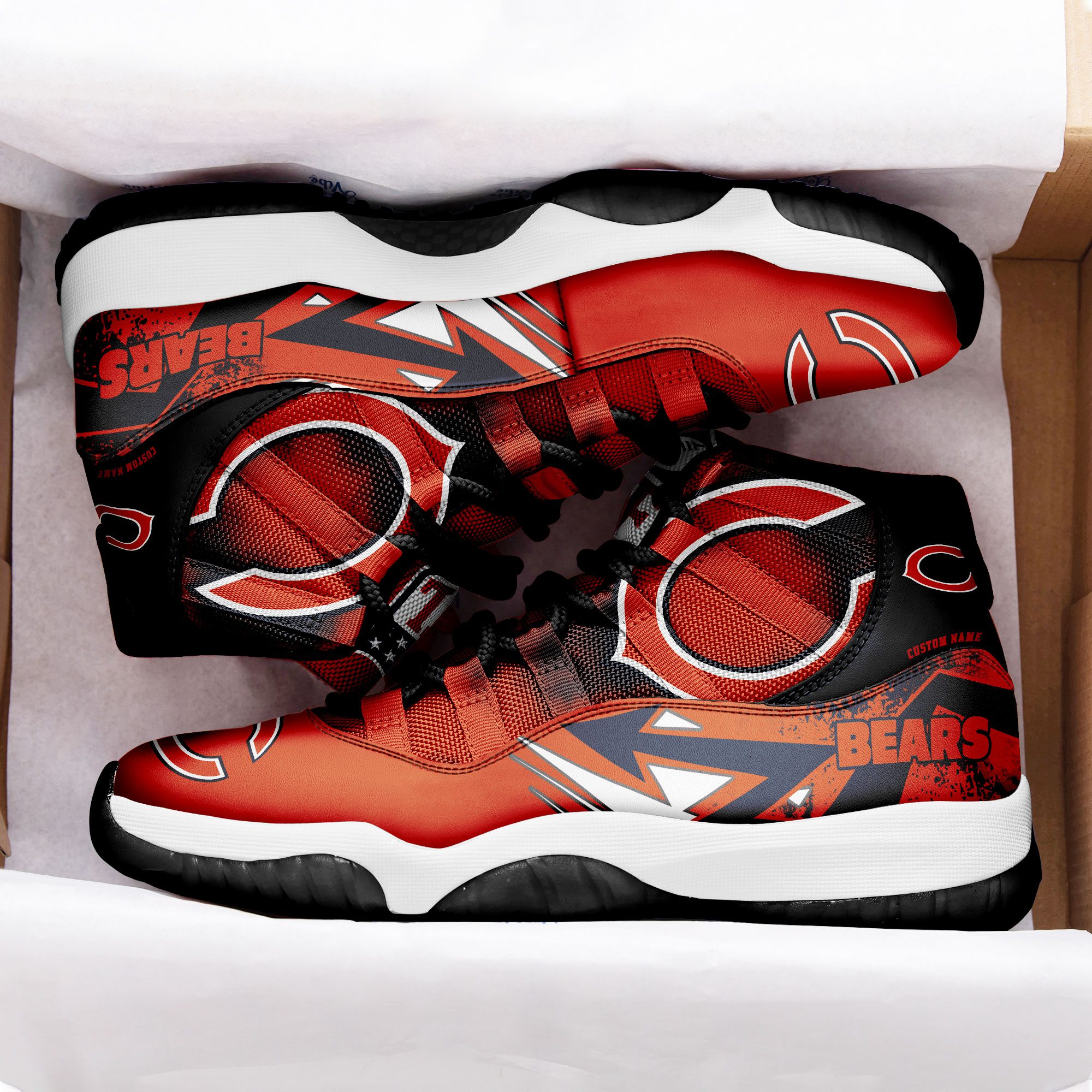 Chicago-Bears-Big-Logo-NFL-Personalized-JD11-Sneaker-Basketball-Shoes-2