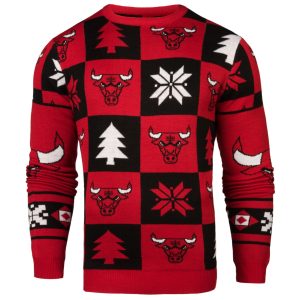 Chicago Bulls Patches NBA Ugly Christmas Sweater