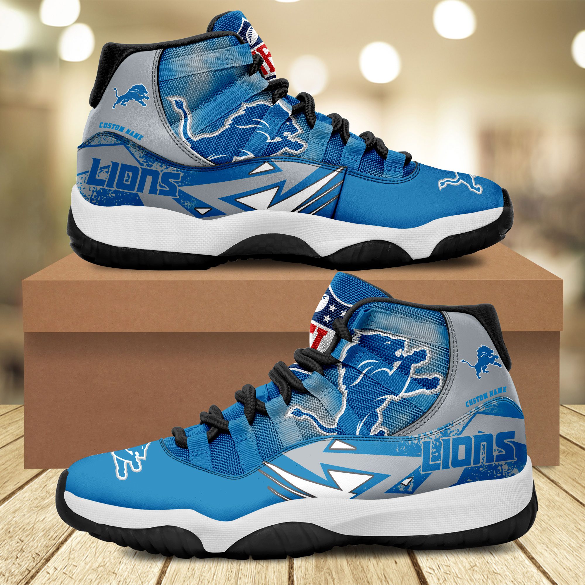 Detroit-Lions-Big-Logo-NFL-Personalized-JD11-Sneaker-Basketball-Shoes Detroit Lions Big Logo NFL Personalized JD11 Sneaker Basketball Shoes