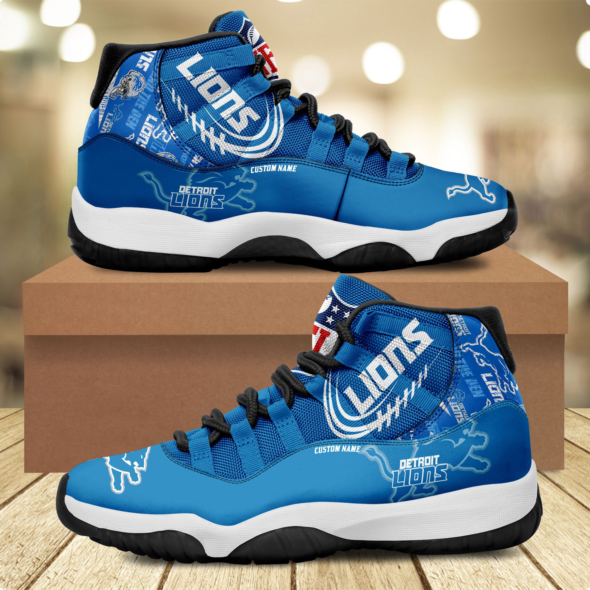 Detroit-Lions-Personalized-JD11-Sneaker-Basketball-Shoes Detroit Lions Personalized JD11 Sneaker Basketball Shoes