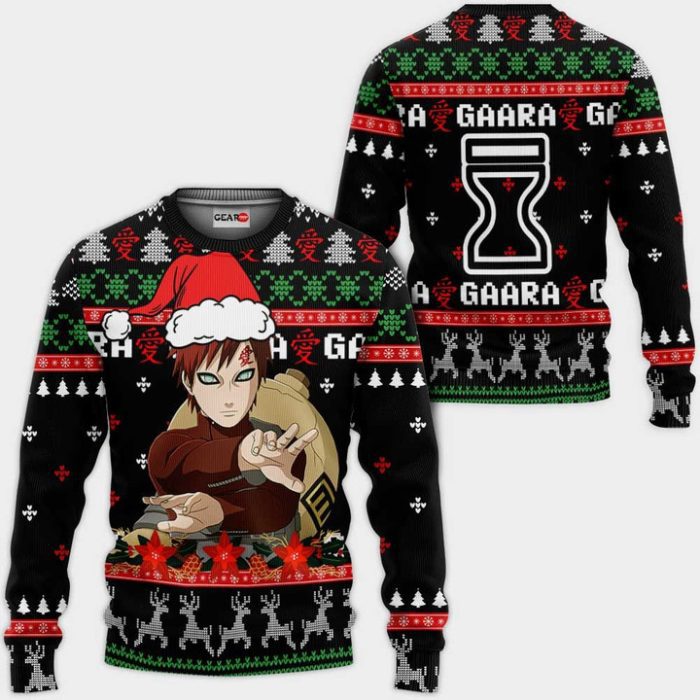 Gaara Ugly Christmas Sweater Pullover Hoodie Custom Anime Xmas Gifts