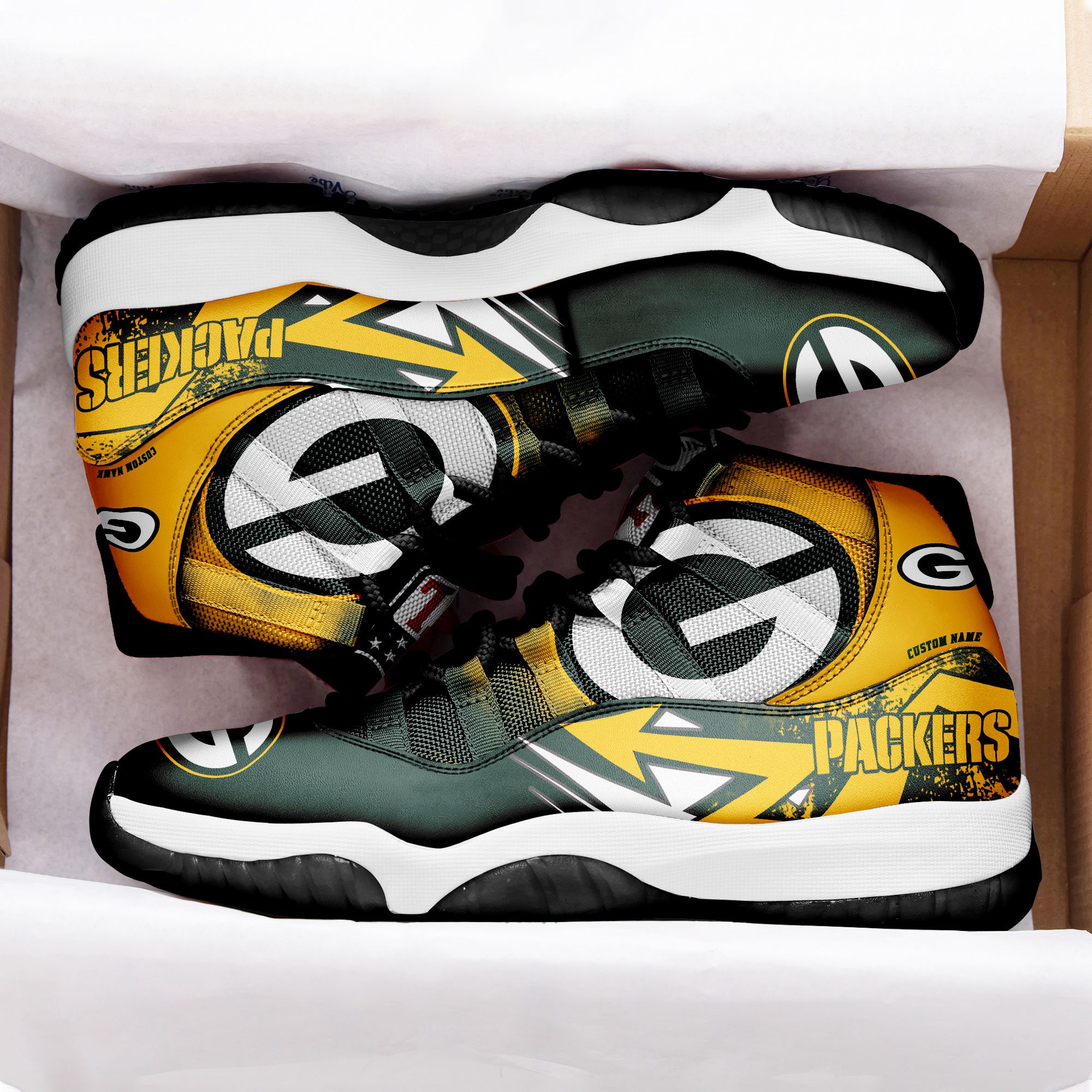Green-Bay-Packers-Big-Logo-NFL-Personalized-JD11-Sneaker-Basketball-Shoes-2