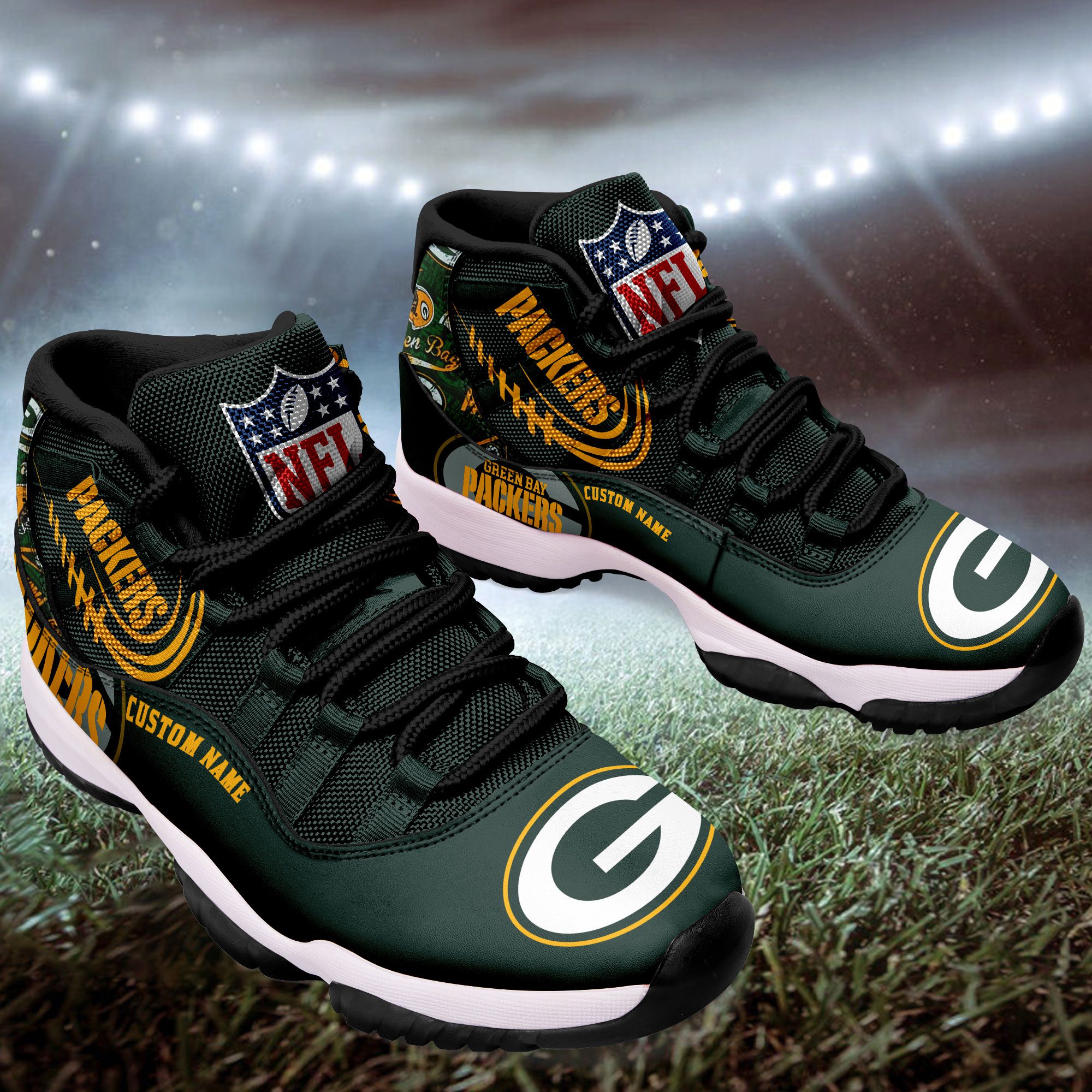 Green-Bay-Packers-Personalized-JD11-Sneaker-Basketball-Shoes-1