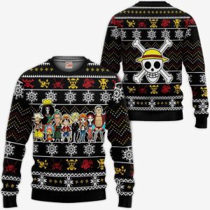 Heart Pirates Ugly Christmas Sweater Pullover Hoodie Custom Anime One Piece Xmas Gifts