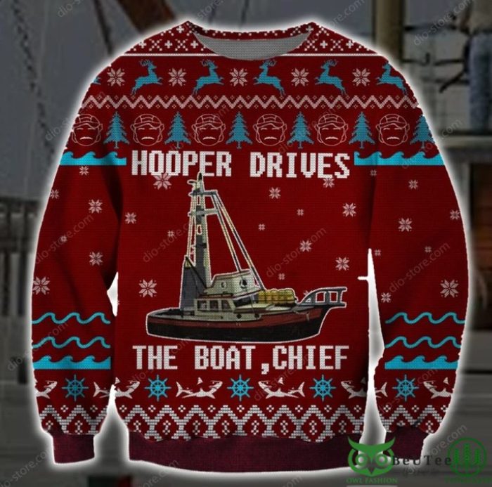 Hooper Drives Symbol 3D Christmas Ugly Sweater