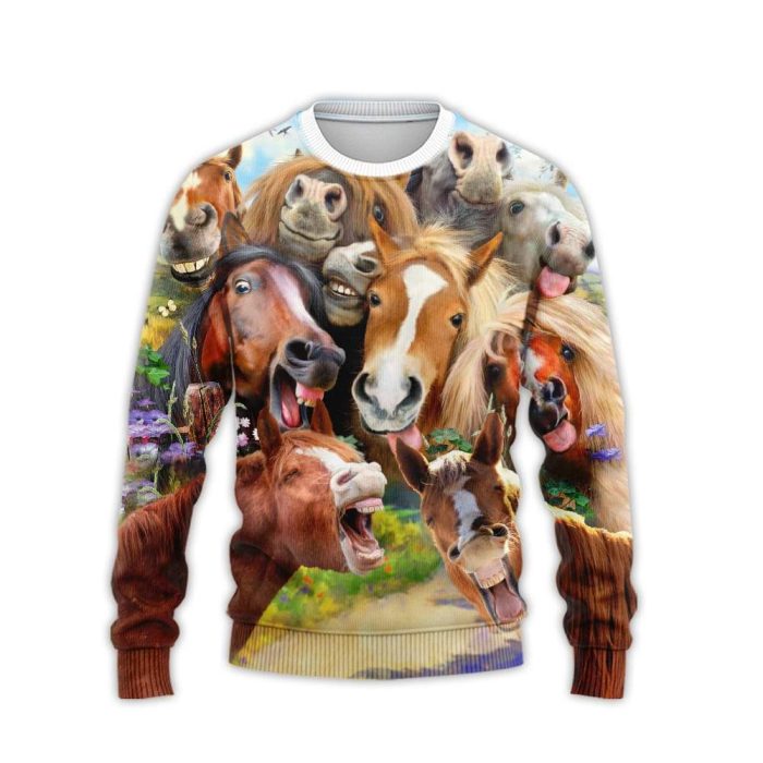 Horses Ugly Christmas Sweater