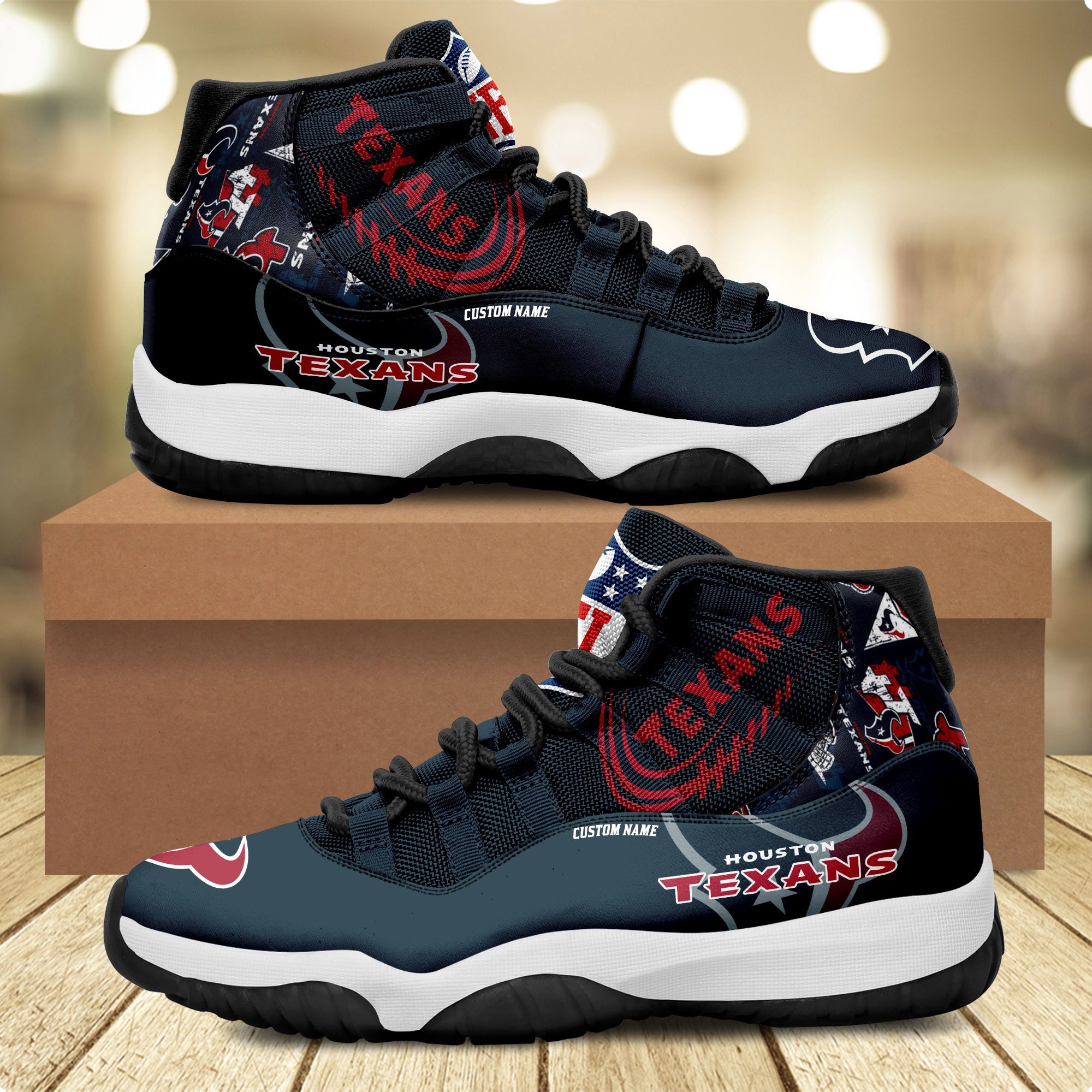 Houston-Texans-Personalized-JD11-Sneaker-Basketball-Shoes Houston Texans Personalized JD11 Sneaker Basketball Shoes