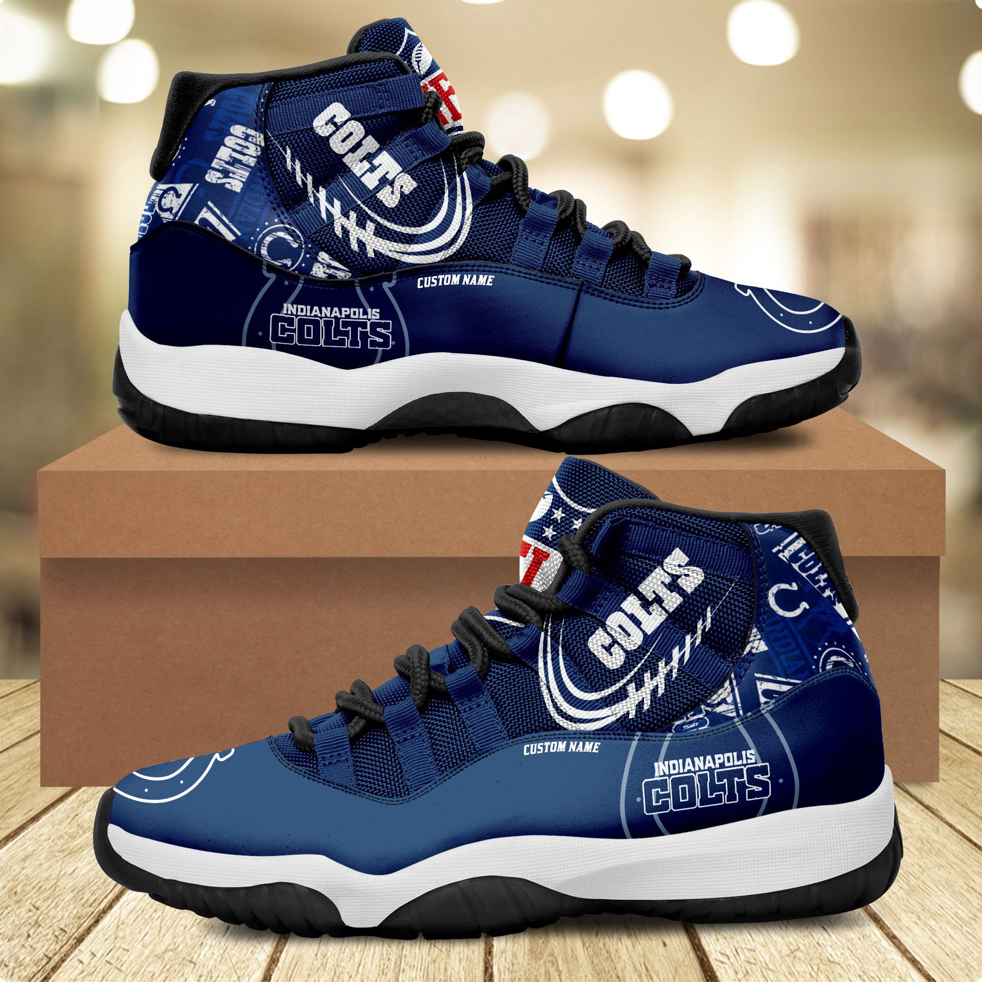 Indianapolis-Colts-Personalized-JD11-Sneaker-Basketball-Shoes Indianapolis Colts Personalized JD11 Sneaker Basketball Shoes