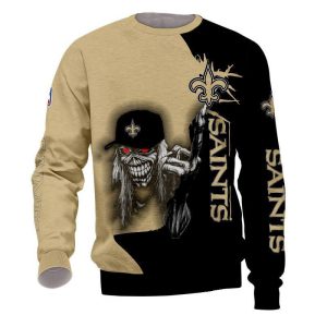 Iron Maiden New Orleans Saints Ugly Christmas Sweater