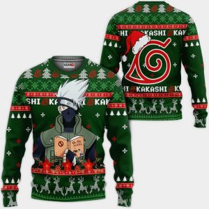 Kakashi Ugly Christmas Sweater Pullover Hoodie Custom Anime Xmas Gifts