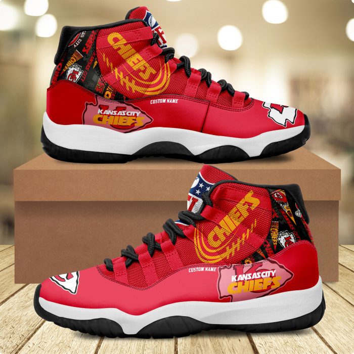 Kansas City Chiefs Personalized JD11 Sneaker Basketball Shoes