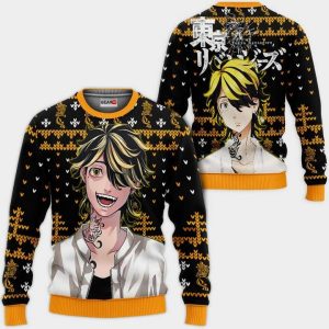 Kazutora Hanemiya Ugly Christmas Sweater Pullover Hoodie Custom Anime Tokyo Revengers Xmas Gifts