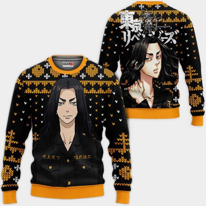 Keisuke Baji Ugly Christmas Sweater Pullover Hoodie Custom Anime Tokyo Revengers Xmas Gifts