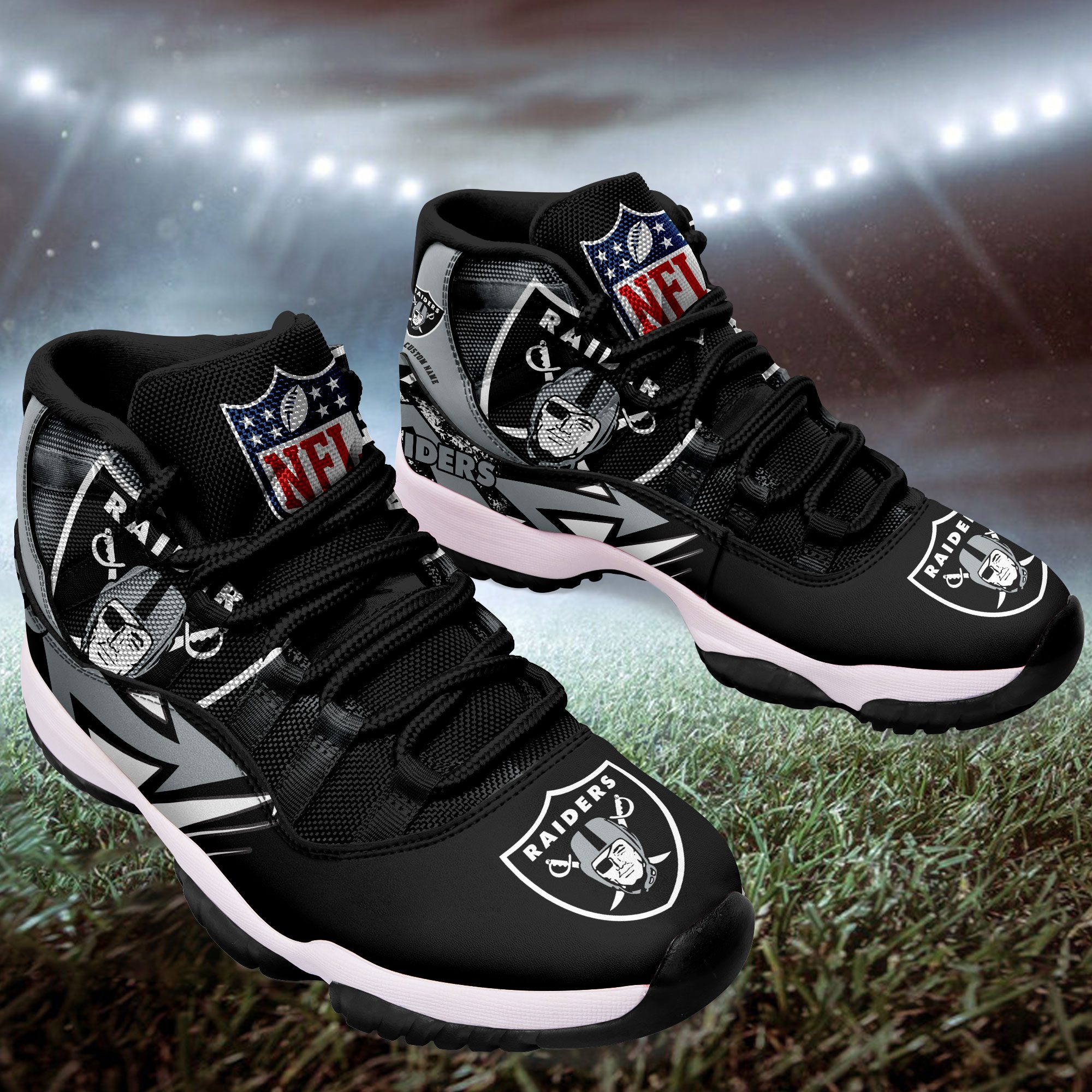 Las-Vegas-Raiders-Big-Logo-NFL-Personalized-JD11-Sneaker-Basketball-Shoes-1
