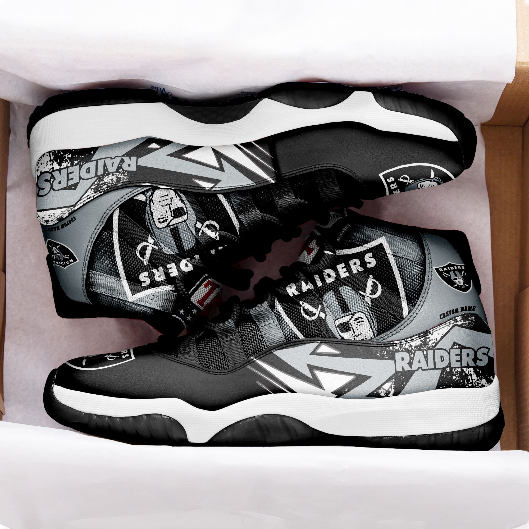 Las-Vegas-Raiders-Big-Logo-NFL-Personalized-JD11-Sneaker-Basketball-Shoes-2