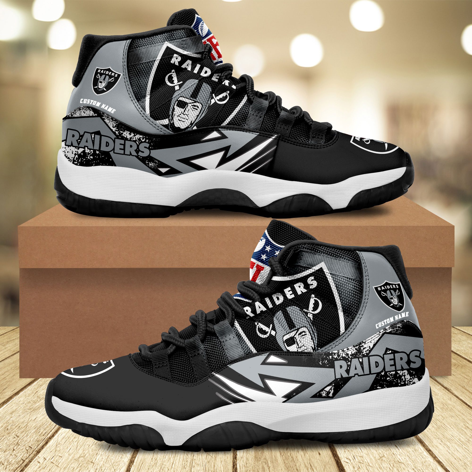 Las-Vegas-Raiders-Big-Logo-NFL-Personalized-JD11-Sneaker-Basketball-Shoes Las Vegas Raiders Big Logo NFL Personalized JD11 Sneaker Basketball Shoes