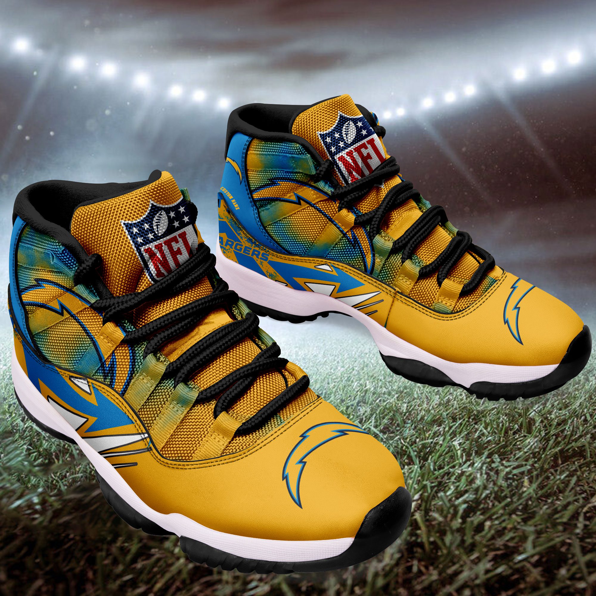 Los-Angeles-Chargers-Big-Logo-NFL-Personalized-JD11-Sneaker-Basketball-Shoes-1