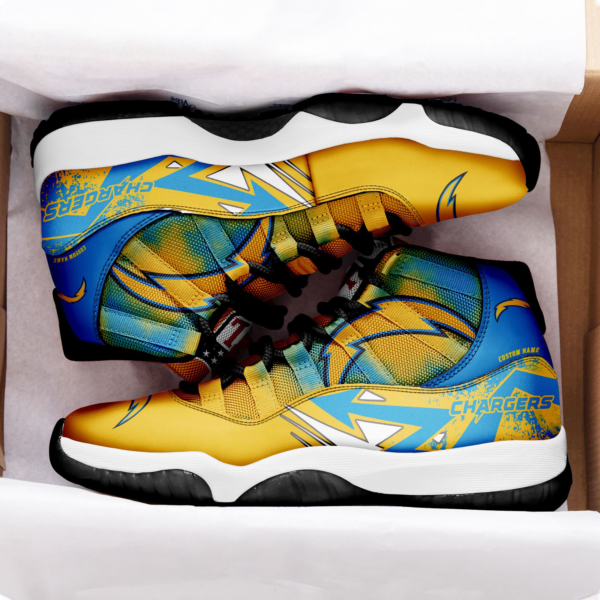 Los-Angeles-Chargers-Big-Logo-NFL-Personalized-JD11-Sneaker-Basketball-Shoes-2