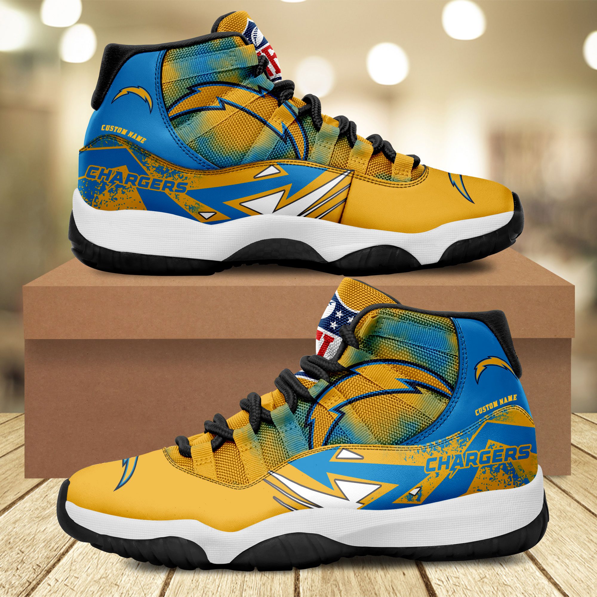 Los-Angeles-Chargers-Big-Logo-NFL-Personalized-JD11-Sneaker-Basketball-Shoes Los Angeles Chargers Big Logo NFL Personalized JD11 Sneaker Basketball Shoes