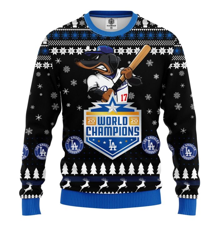 Los Angeles Dodgers World Champions 2021 Ugly Christmas Sweater