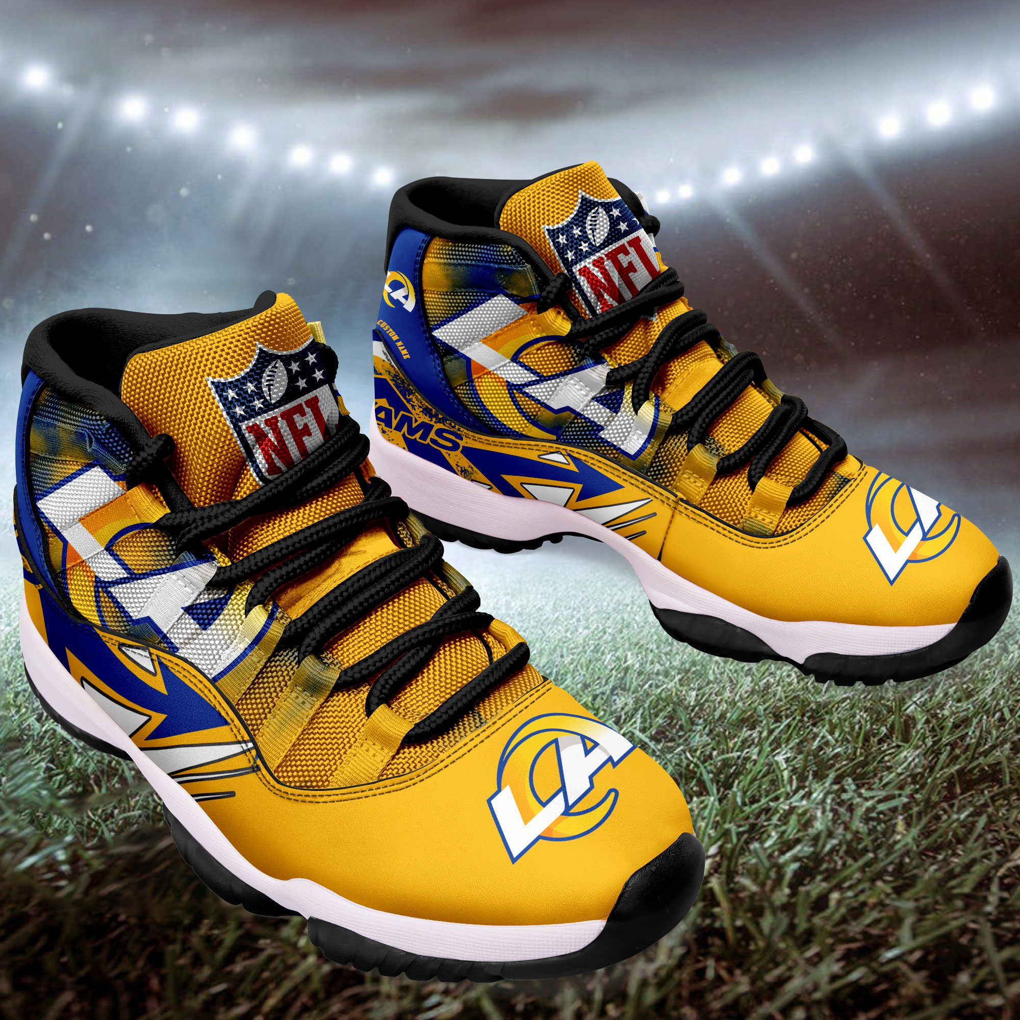 Los-Angeles-Rams-Big-Logo-NFL-Personalized-JD11-Sneaker-Basketball-Shoes-1