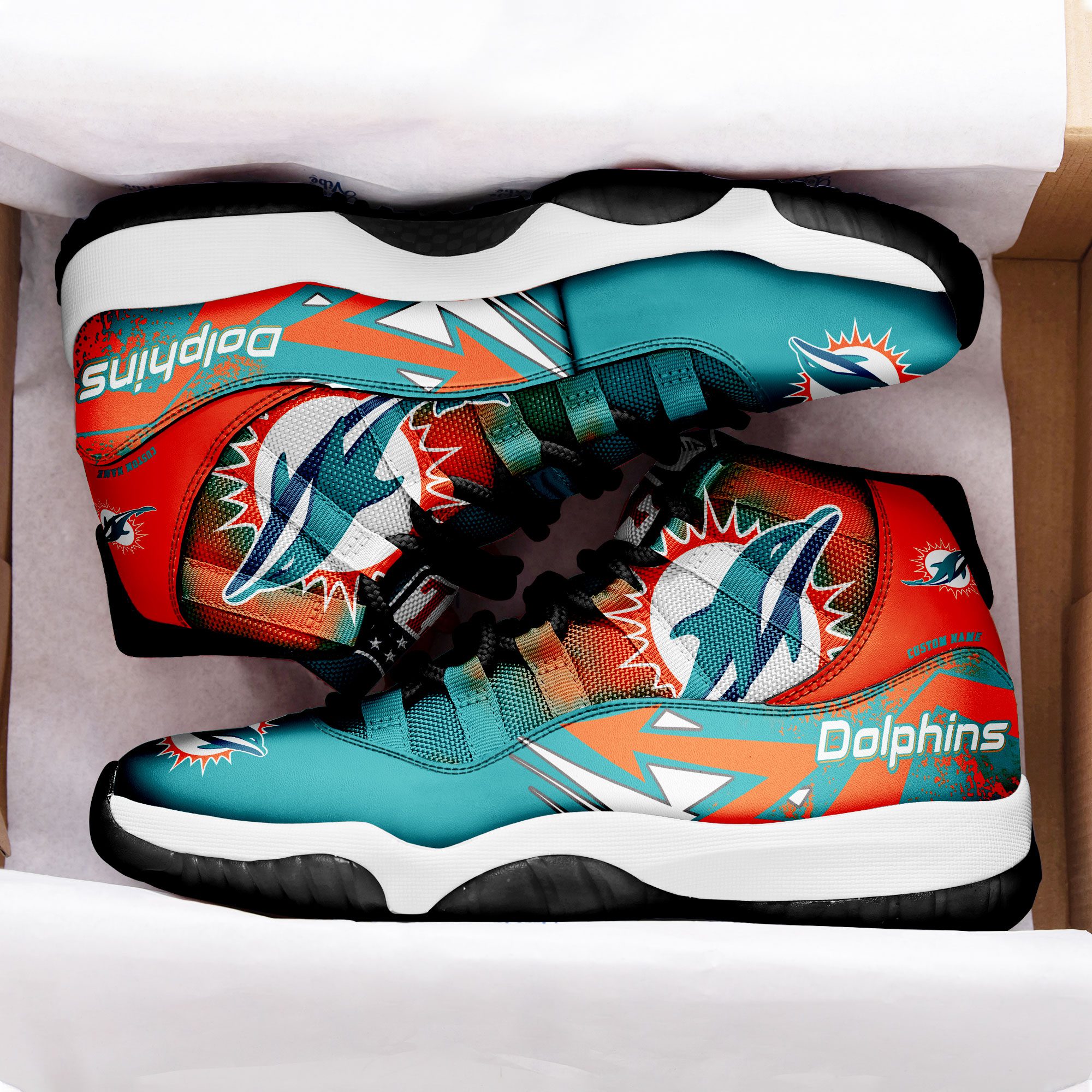 Miami-Dolphins-Big-Logo-NFL-Personalized-JD11-Sneaker-Basketball-Shoes-2