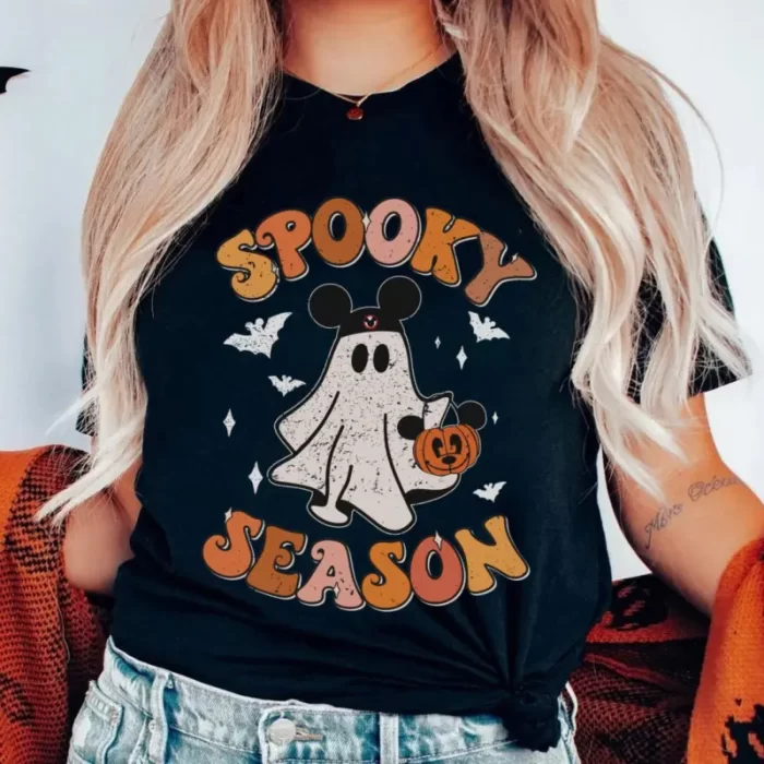 Mickey Boo Trick Or Treat Spooky Season Disney Halloween Kid Tee - Unisex T-Shirt