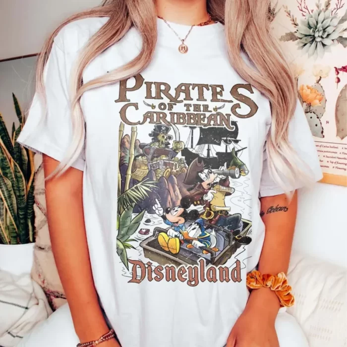 Mickey Goofy Donald Disney Pirates Of The Caribean Disneyland Kid Tee - Unisex T-Shirt