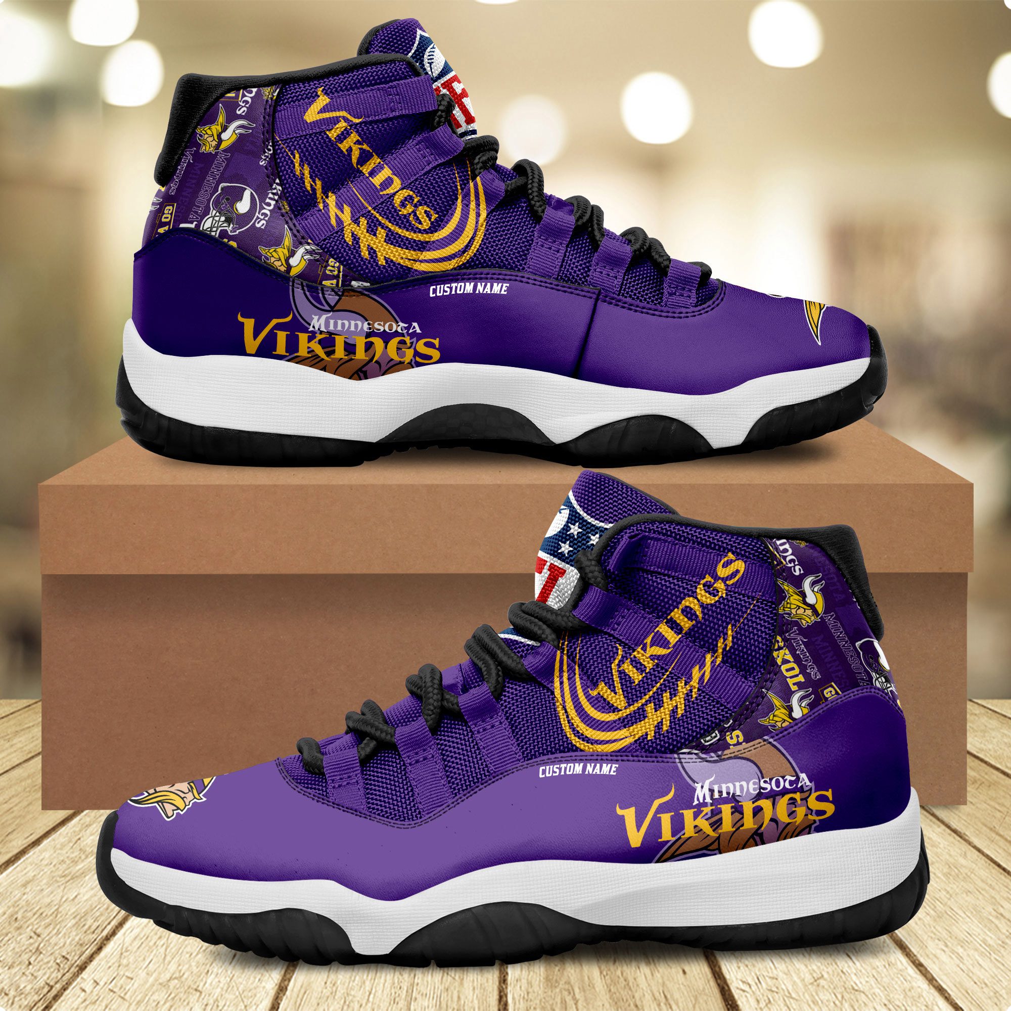 Minnesota-Vikings-Personalized-JD11-Sneaker-Basketball-Shoes Minnesota Vikings Personalized JD11 Sneaker Basketball Shoes
