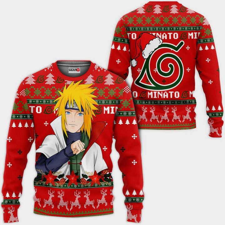 Namikaze-Minato-Ugly-Christmas-Sweater-Pullover-Hoodie-Custom-Xmas-Gifts Namikaze Minato Ugly Christmas Sweater Pullover Hoodie Custom Xmas Gifts