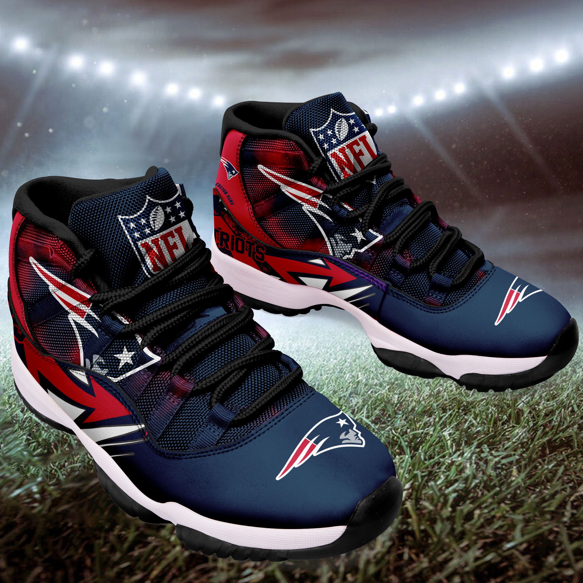 New-England-Patriots-Big-Logo-NFL-Personalized-JD11-Sneaker-Basketball-Shoes-1