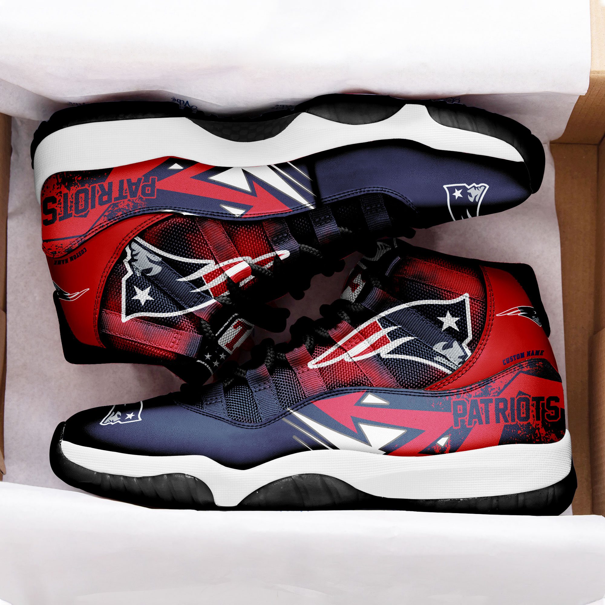 New-England-Patriots-Big-Logo-NFL-Personalized-JD11-Sneaker-Basketball-Shoes-2