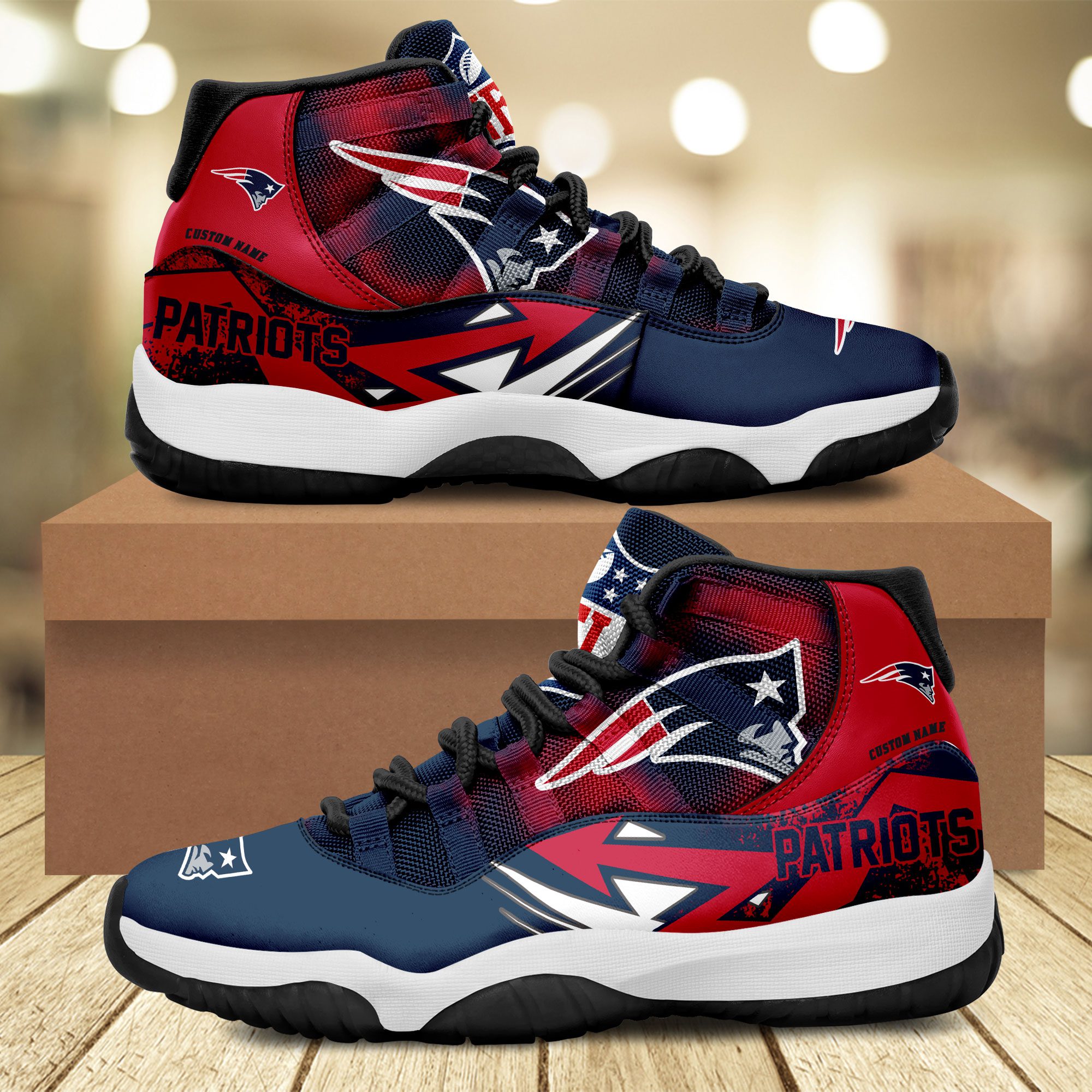 New-England-Patriots-Big-Logo-NFL-Personalized-JD11-Sneaker-Basketball-Shoes New England Patriots Big Logo NFL Personalized JD11 Sneaker Basketball Shoes