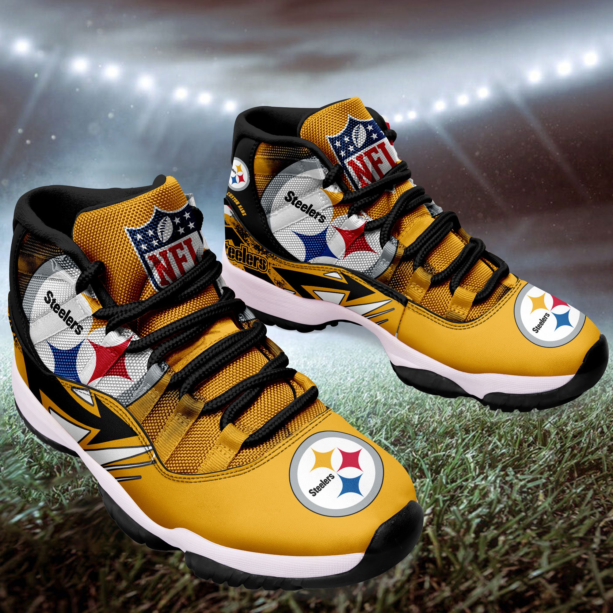Pittsburgh-Steelers-Big-Logo-NFL-Personalized-JD11-Sneaker-Basketball-Shoes-1