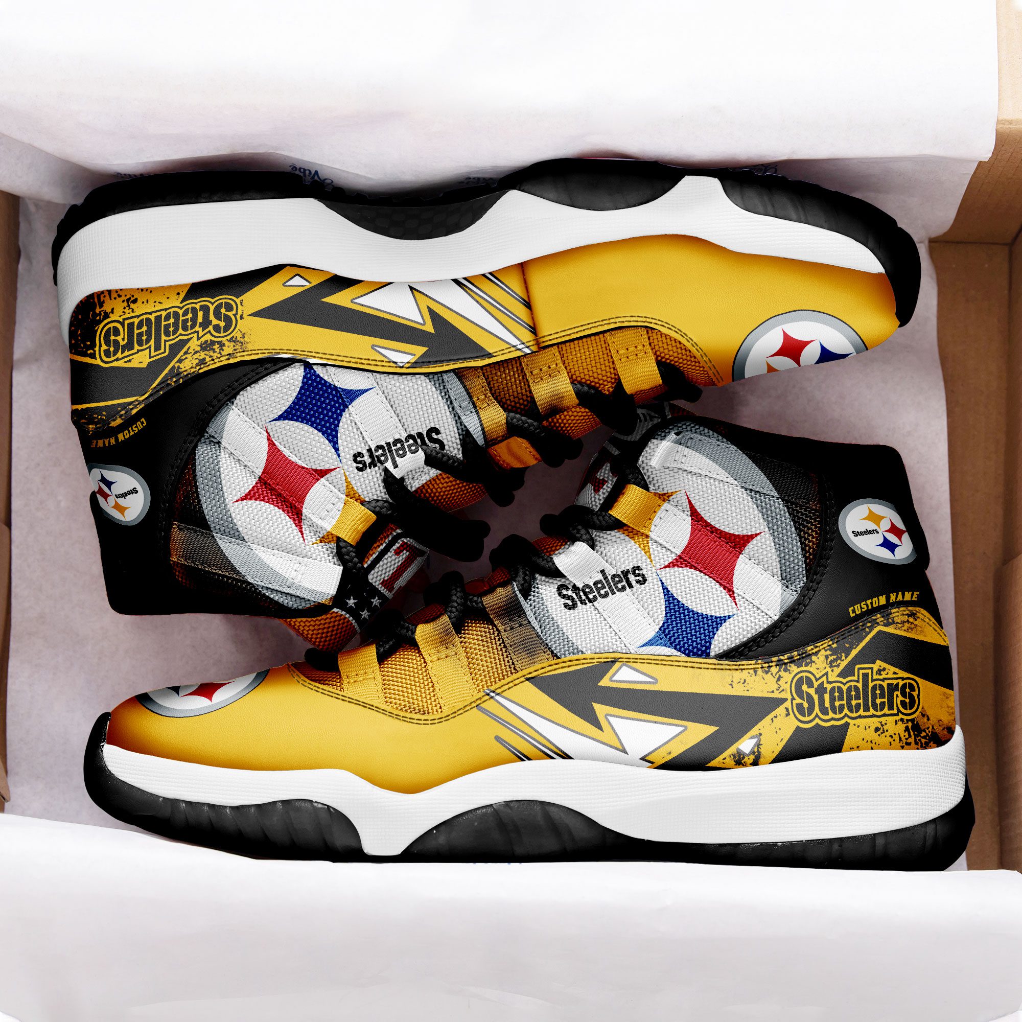 Pittsburgh-Steelers-Big-Logo-NFL-Personalized-JD11-Sneaker-Basketball-Shoes-2