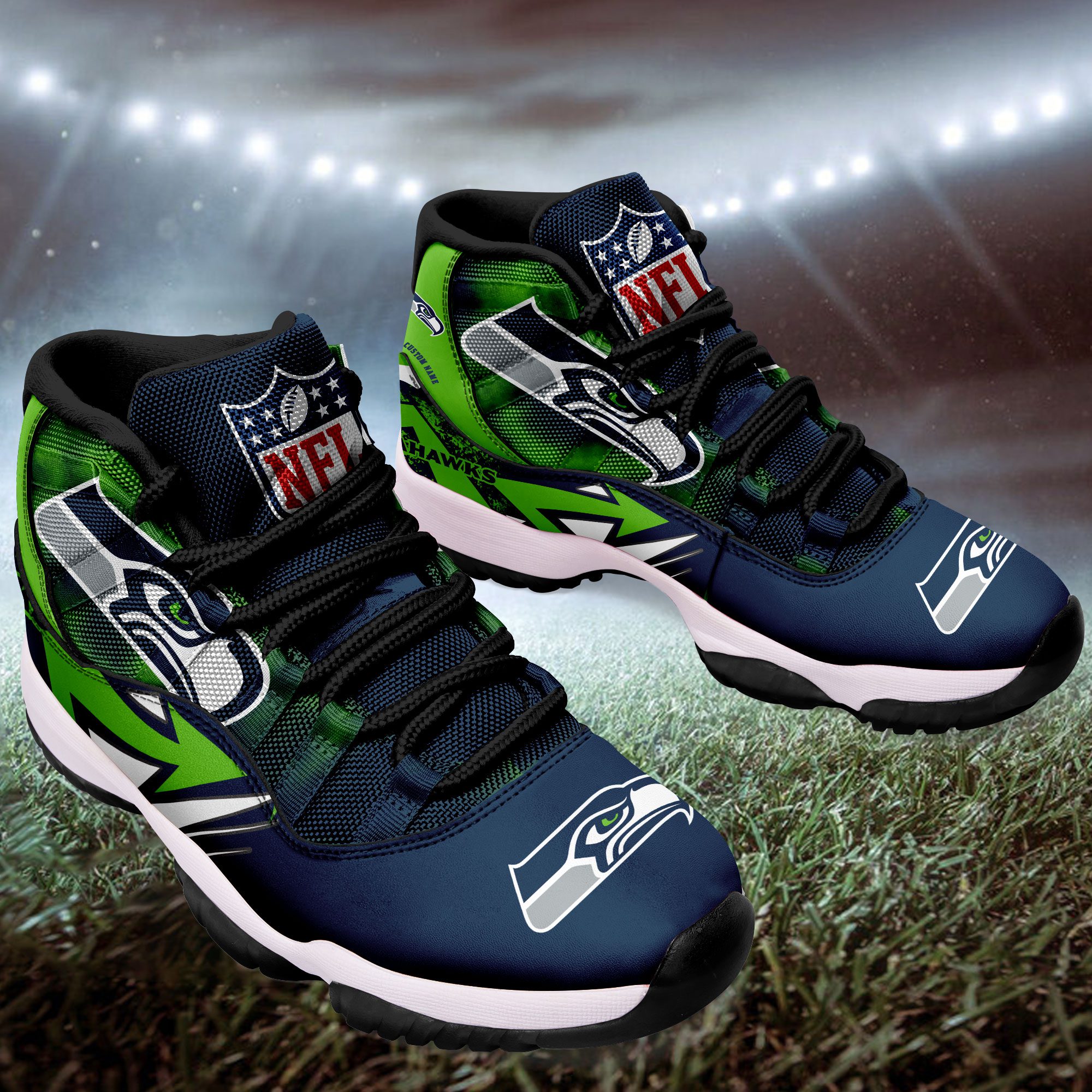Seattle-Seahawks-Big-Logo-NFL-Personalized-JD11-Sneaker-Basketball-Shoes-1