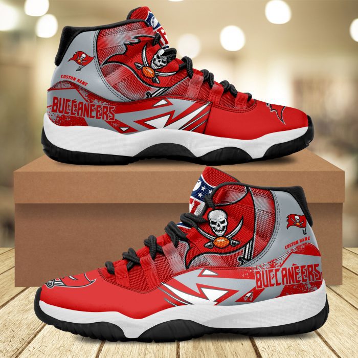 Tampa Bay Buccaneers Big Logo NFL Personalized JD11 Sneaker Basketball Shoes