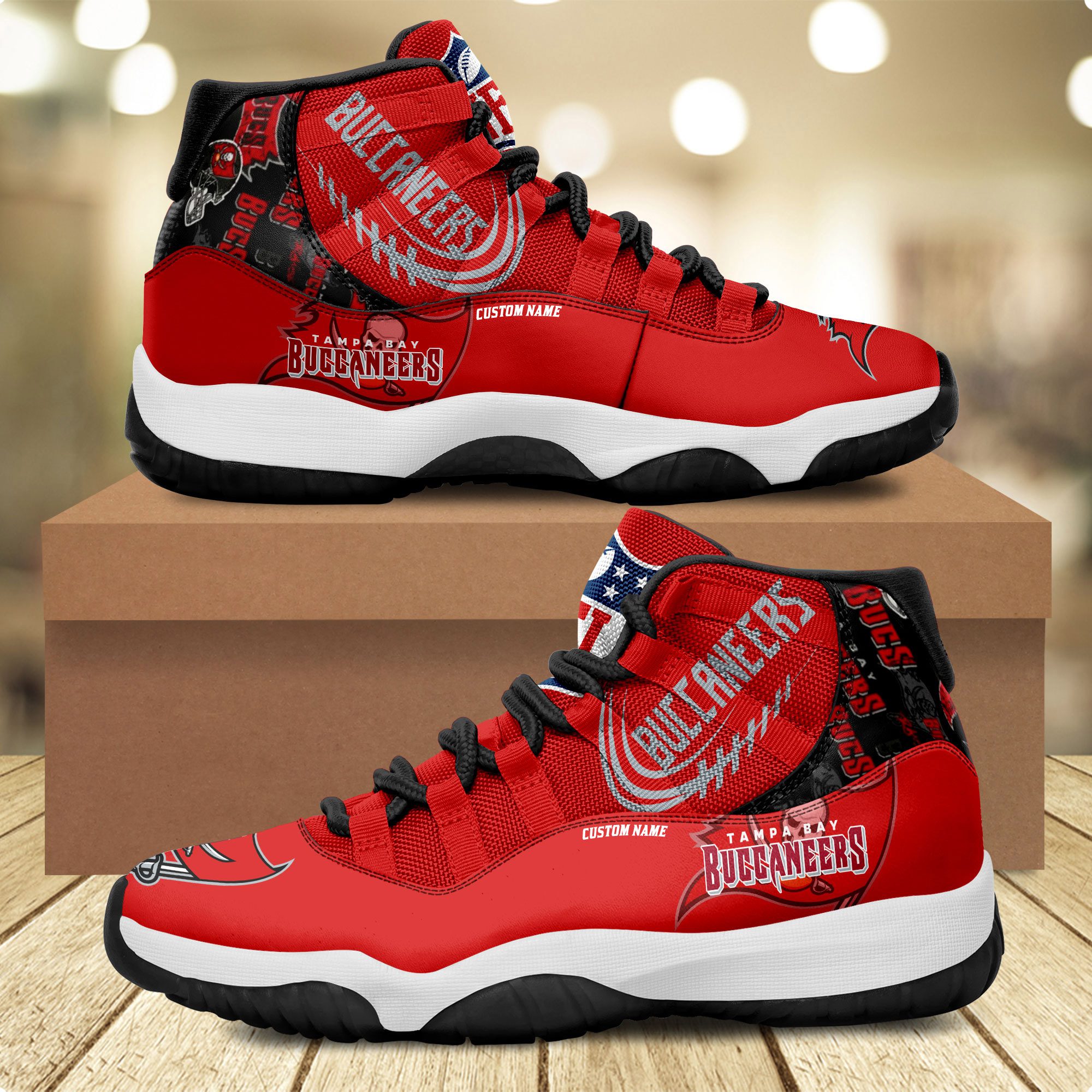 Tampa-Bay-Buccaneers-Personalized-JD11-Sneaker-Basketball-Shoes Tampa Bay Buccaneers Personalized JD11 Sneaker Basketball Shoes