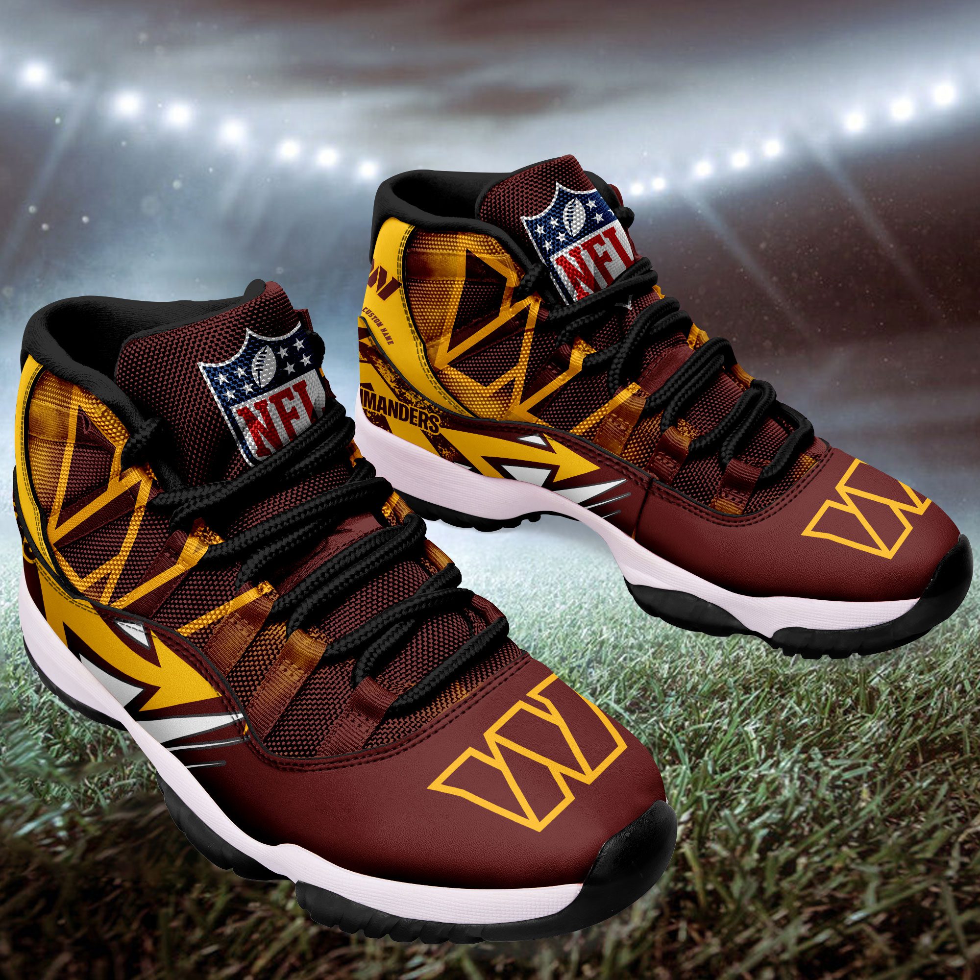 Washington-Commanders-Big-Logo-NFL-Personalized-JD11-Sneaker-Basketball-Shoes-1