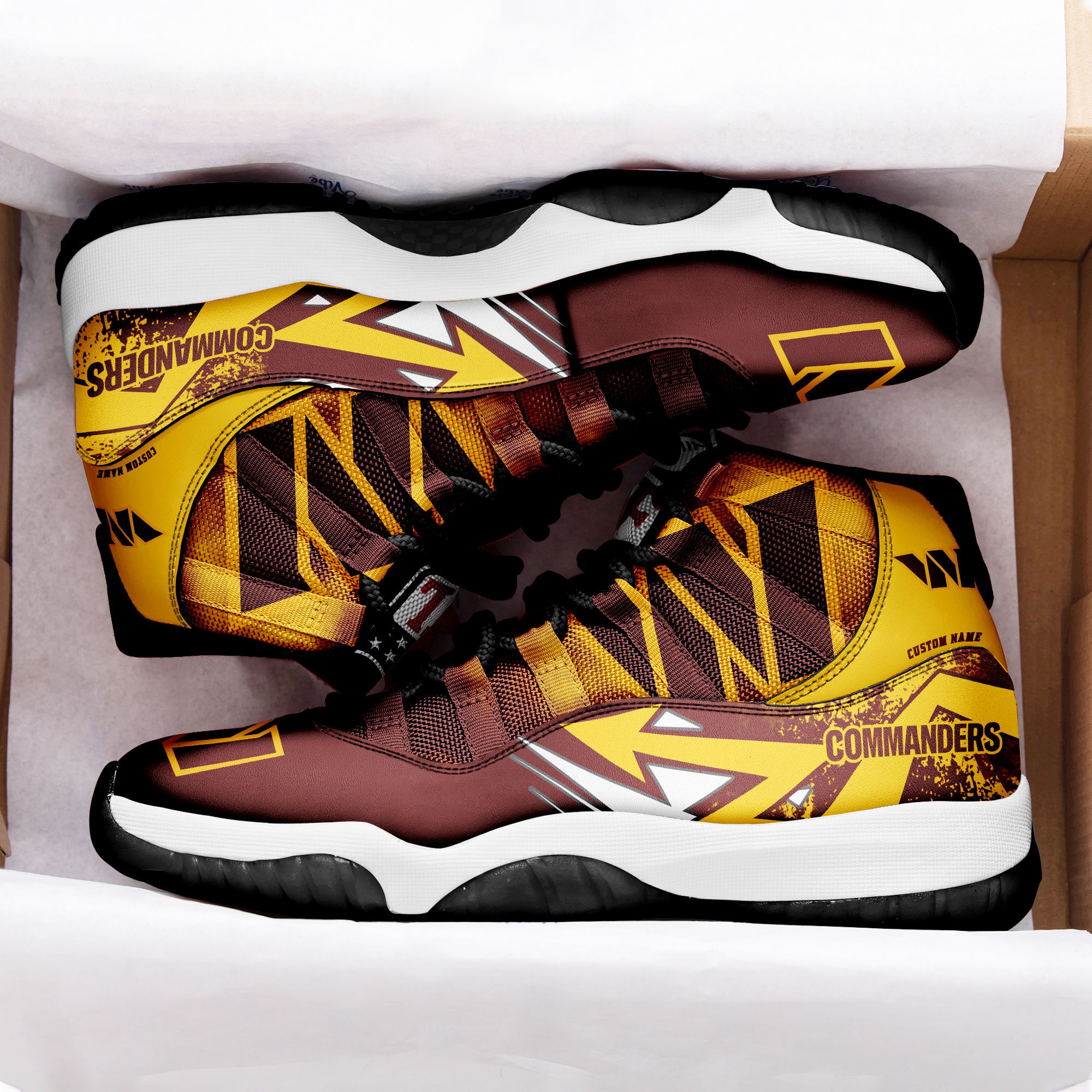 Washington-Commanders-Big-Logo-NFL-Personalized-JD11-Sneaker-Basketball-Shoes-2