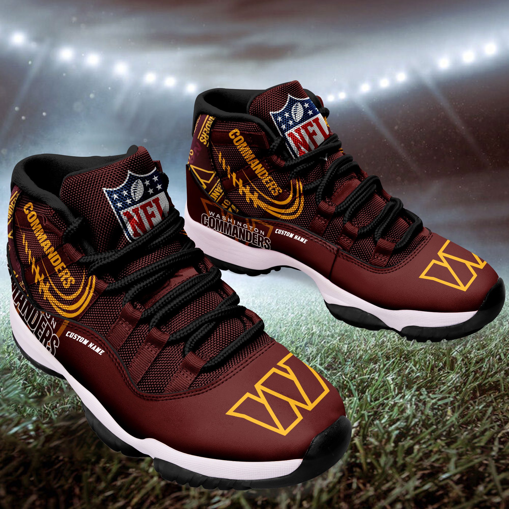 Washington-Commanders-Personalized-JD11-Sneaker-Basketball-Shoes-1