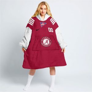 Alabama Crimson Tide - Personalize Oodie Blanket Hoodie Wearable Blanket