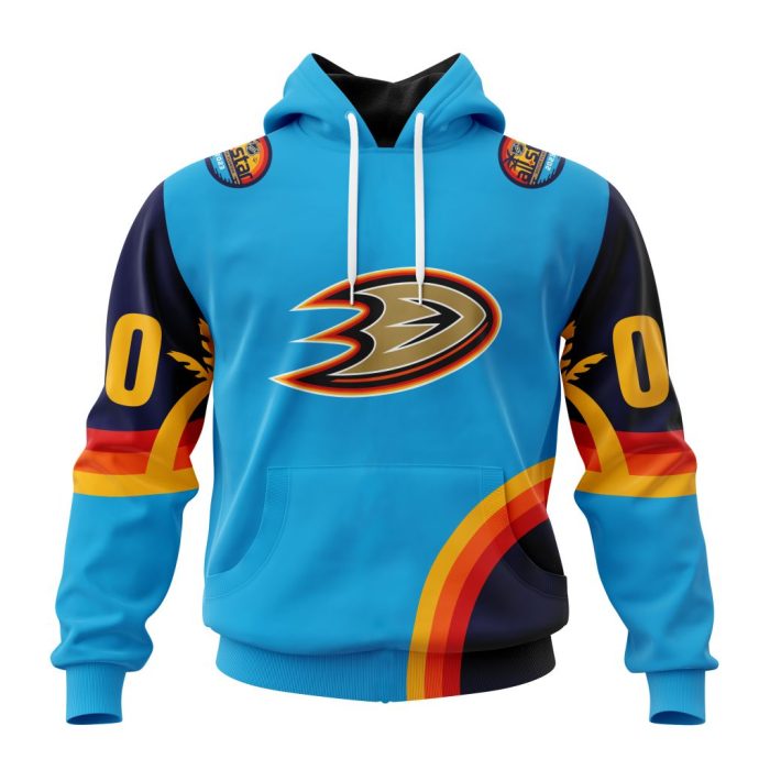 Custom NHL Anaheim Ducks Special All-Star Game Atlantic Ocean Unisex Pullover Hoodie