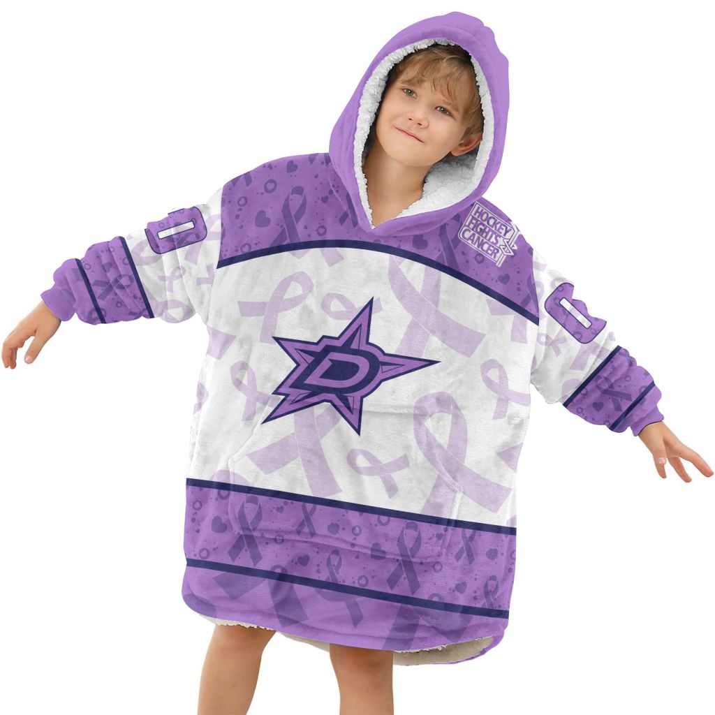 Custom-NHL-Dallas-Stars-Lavender-Hockey-Fights-Cancer-Oodie-Blanket-Hoodie-Wearable-Blanket-3