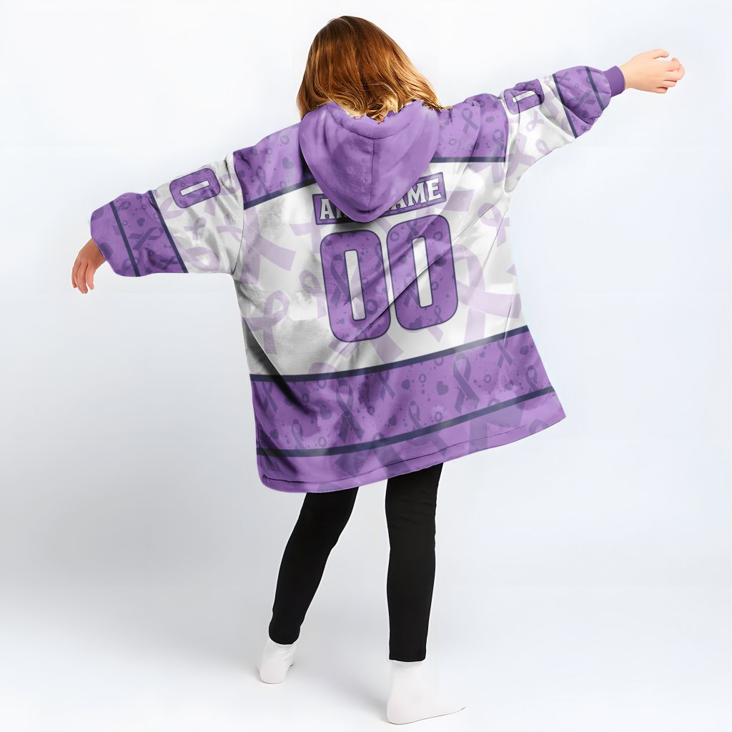Custom-NHL-Dallas-Stars-Lavender-Hockey-Fights-Cancer-Oodie-Blanket-Hoodie-Wearable-Blanket-4