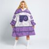 Custom NHL Philadelphia Flyers Lavender Hockey Fights Cancer Oodie Blanket Hoodie Wearable Blanket