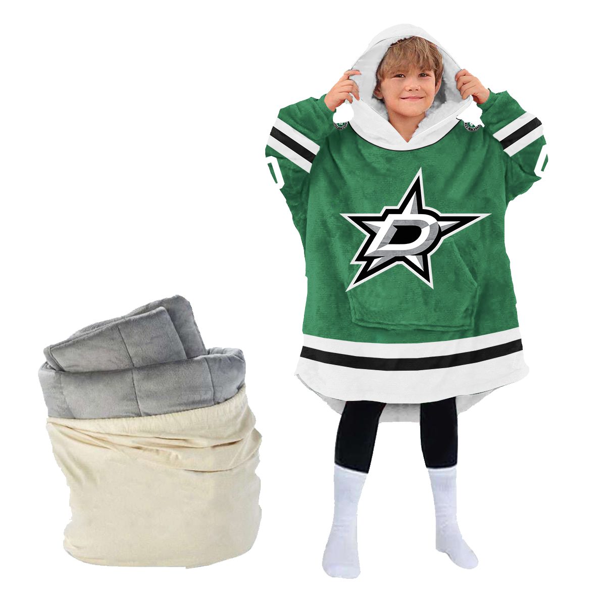 Customized-NHL-Dallas-Stars-Retro-Reverse-Oodie-Blanket-Hoodie-Wearable-Blanket-4