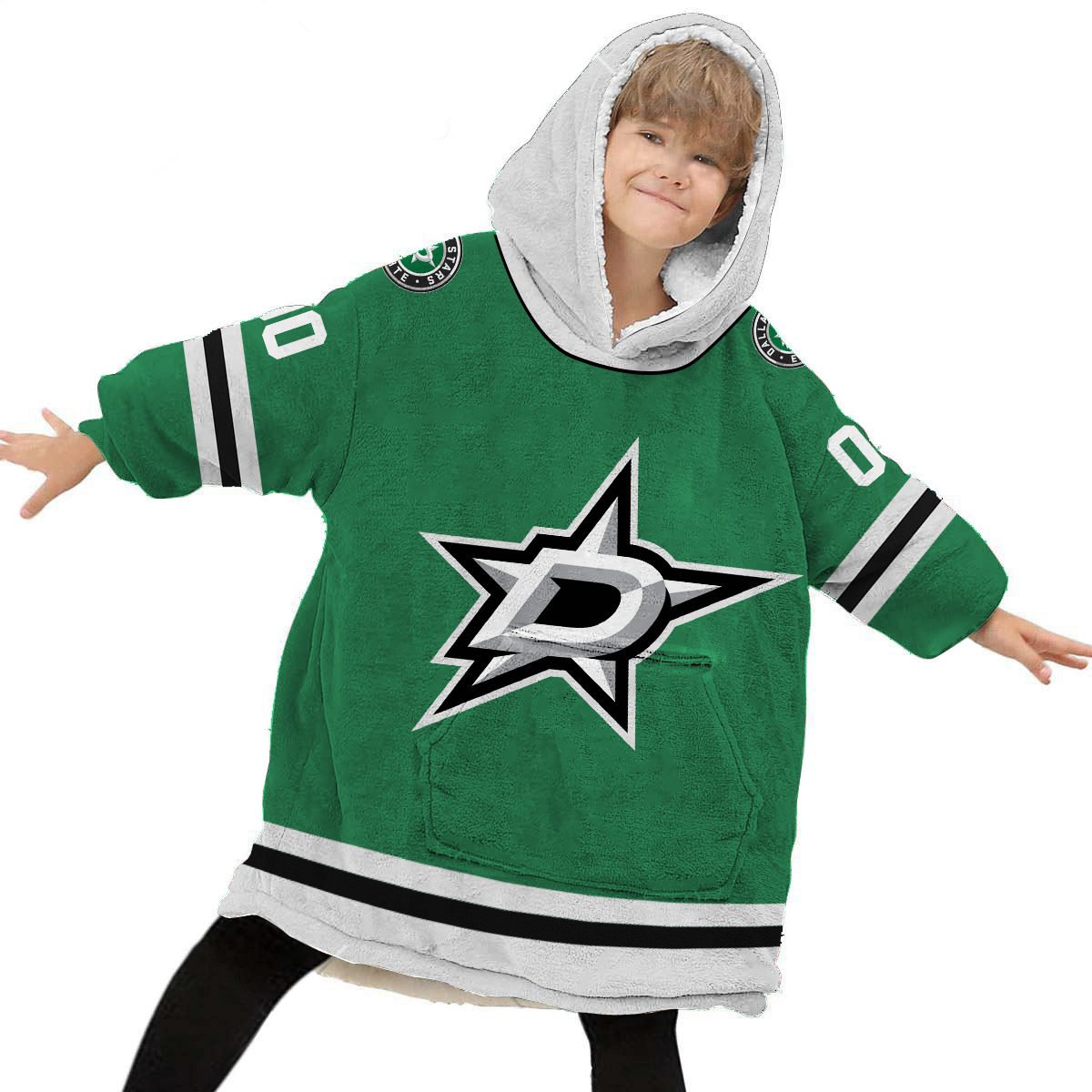 Customized-NHL-Dallas-Stars-Retro-Reverse-Oodie-Blanket-Hoodie-Wearable-Blanket-6